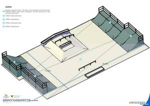 Sommerville Skatepark 3d plan